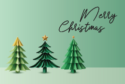 Holiday Postcard - Merry Christmas Trees (#10)