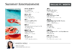 2025 Summer Entertainment (Dallas Ft. Worth)