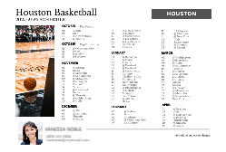 2025-2026 Rockets Basketball Schedule (Houston)