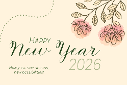  New Year Card - 2026 - Flowers (#2)