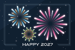 New Year Card - Fireworks (#3)