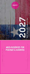 2027 Yearly Calendar (Texas Flag)
