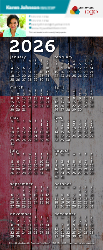2026 Yearly Calendar (Texas Flag) #5