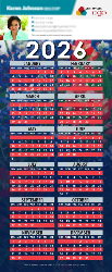 2026 Yearly Calendar (Indian Paintbrush) #3