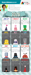 2026 Yearly Calendar (Hats) #4