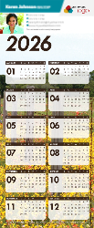 2026 Yearly Calendar (Yellow Flowers)