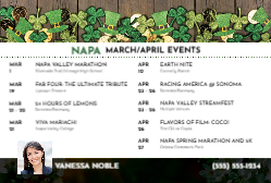 2026 Monthly Events - March and April (Napa)