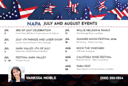 2026 Monthly Events - July (Napa Valley)