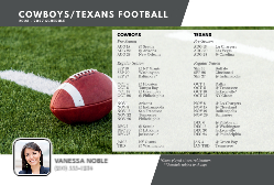 2026-2027 Cowboys and Texans Football Schedule