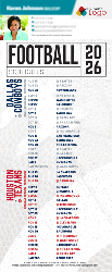 2026-2027 Cowboys and Texans Football Schedule