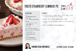Dash of Sweet - Frozen Strawberry Lemonade Pie