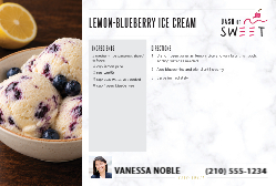 Dash of Sweet - Lemon Blueberry Ice Cream