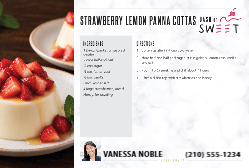 Dash of Sweet - Strawberry Lemon Panna Cottas