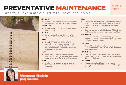 Home Tips - Preventative Maintenance